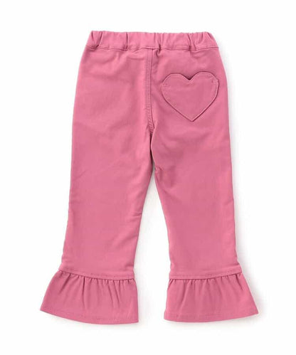 WEB限定 ハートポケット裾フリルパンツ  10分丈
