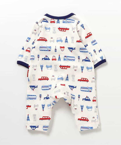 リブ総柄カバーオール