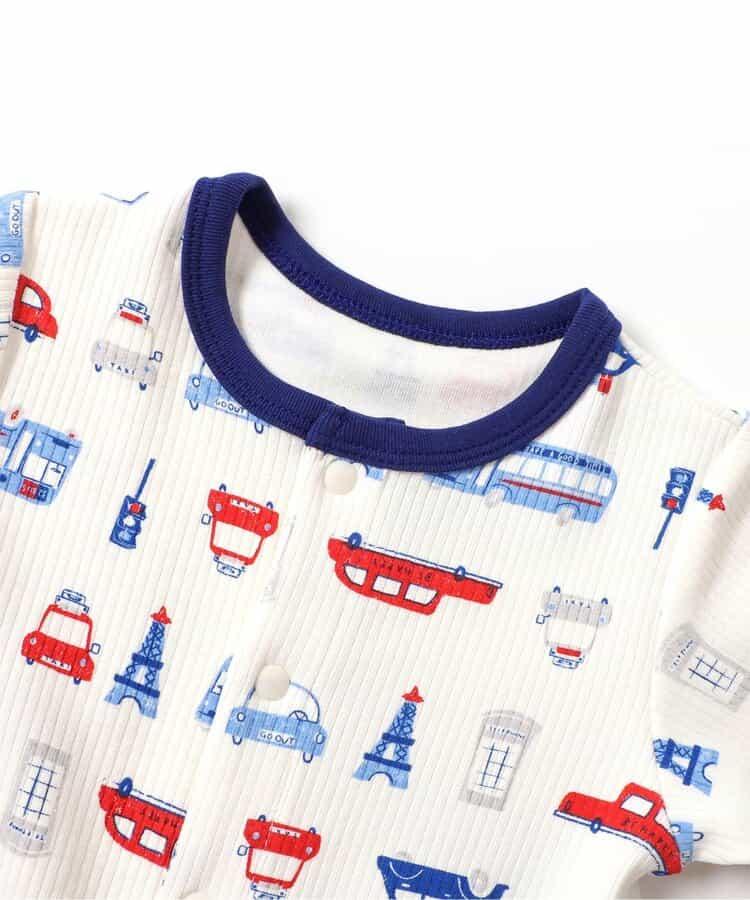 リブ総柄カバーオール