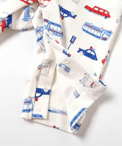 リブ総柄カバーオール