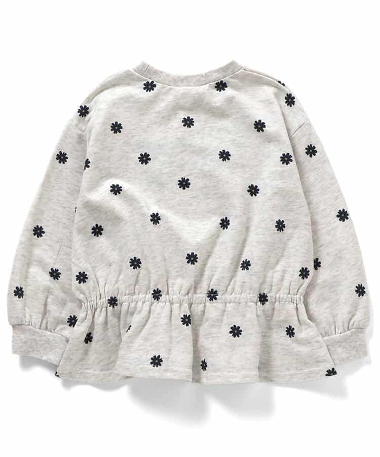 WEB限定 スウェットライクペプラムロゴトップス