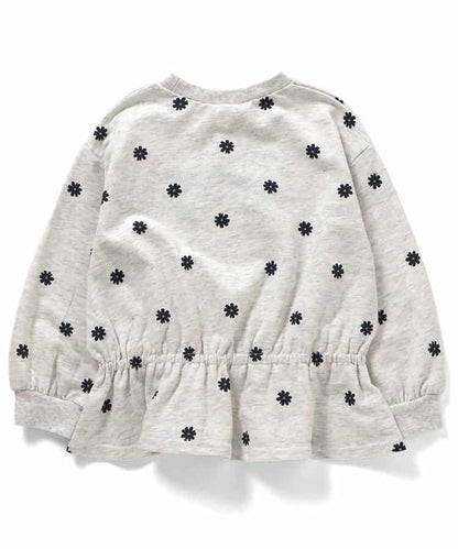 WEB限定 スウェットライクペプラムロゴトップス