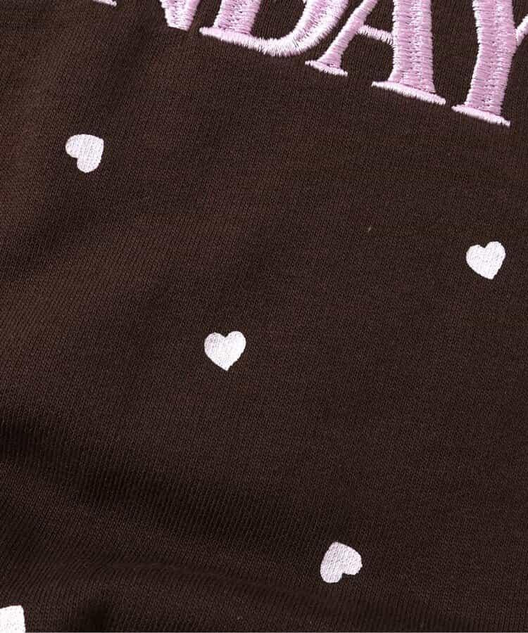 WEB限定 スウェットライクペプラムロゴトップス