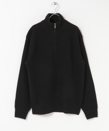 多尺碼半拉鍊針織套頭衫