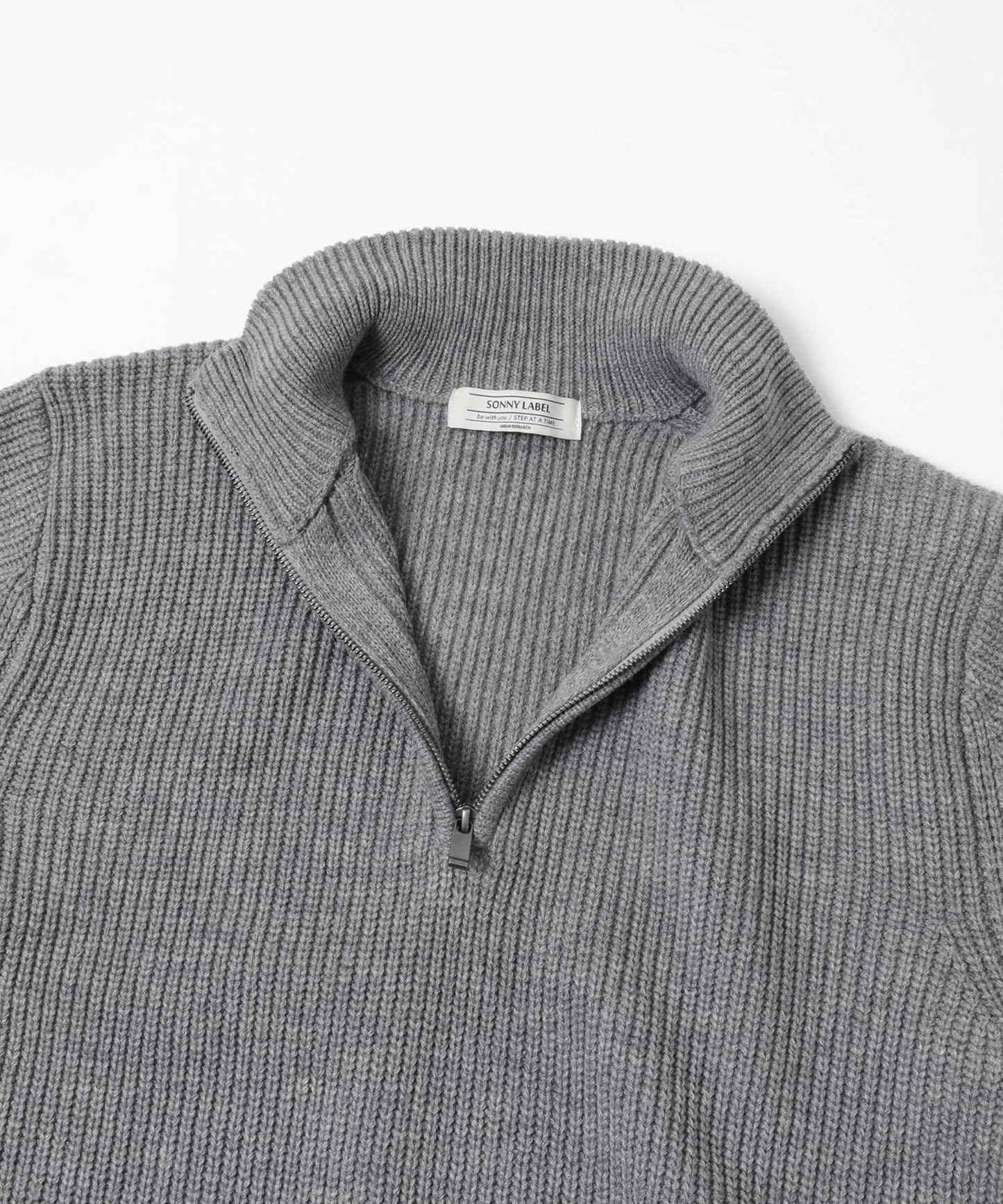 多尺碼半拉鍊針織套頭衫