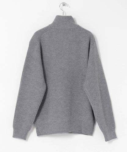 多尺碼半拉鍊針織套頭衫