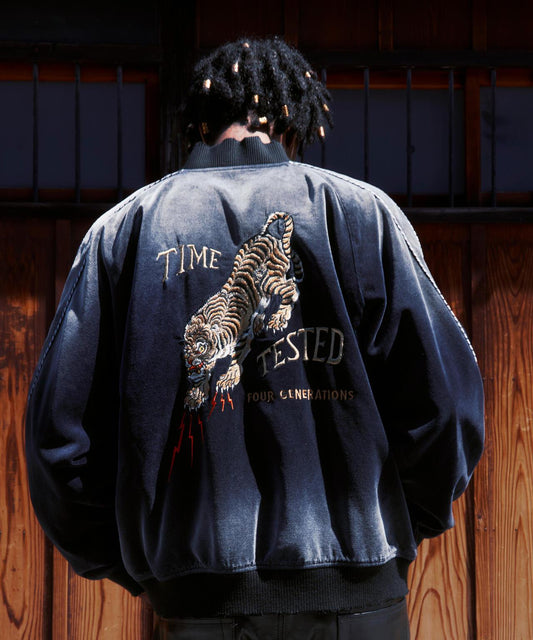 EMB. TIGER GRUNGE SOUVENIR JACKET/タイガー刺繍 グランジスーベニアジャケット