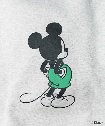別注/Mickey Mouse/ミッキーマウス/前後 プリン トvintage 加工 スウェット【限定展開】