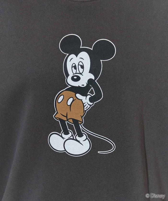 別注/Mickey Mouse/ミッキーマウス/前後 プリン トvintage 加工 スウェット【限定展開】