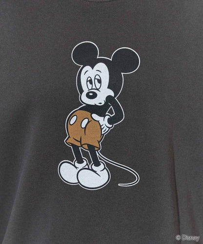 別注/Mickey Mouse/ミッキーマウス/前後 プリン トvintage 加工 スウェット【限定展開】