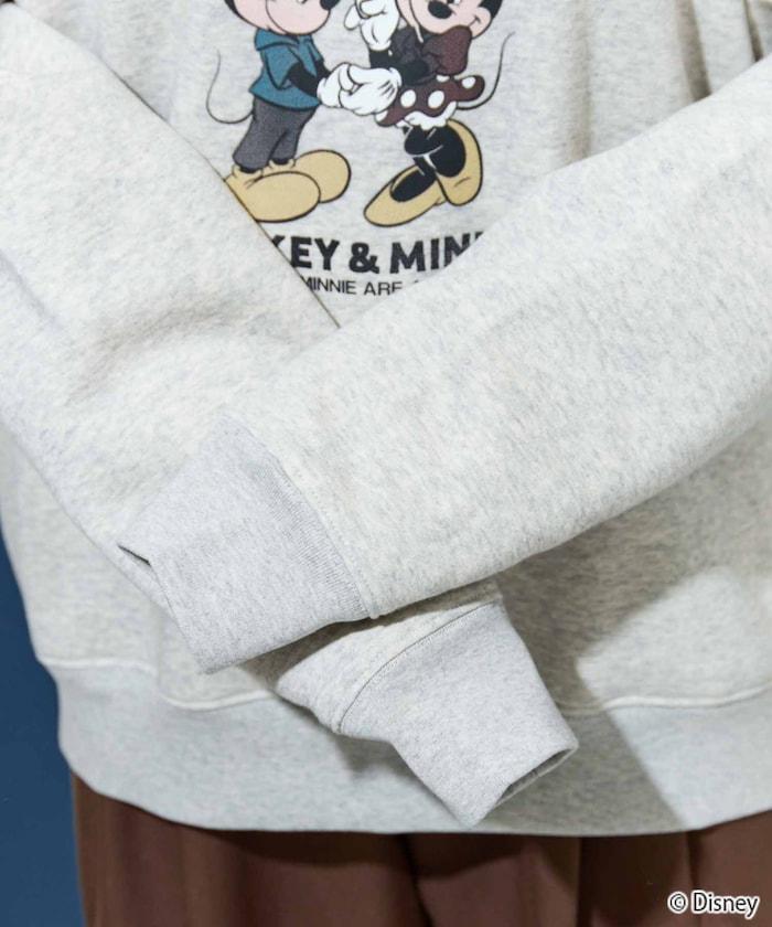 別注/Mickey Mouse＆Minnie Mouse/ミッキーマウス＆ミニーマウス/フロント ロゴ プリント スウェット【限定展開】