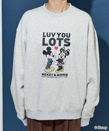 別注/Mickey Mouse＆Minnie Mouse/ミッキーマウス＆ミニーマウス/フロント ロゴ プリント スウェット【限定展開】