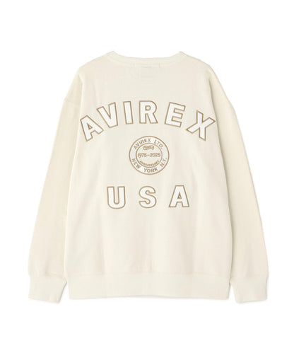 AVIREX 50週年紀念棒球風圓領衛衣