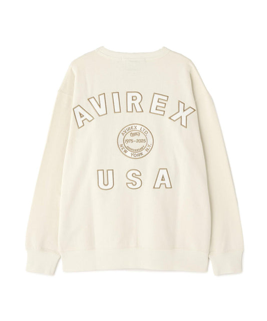 AVIREX 50週年紀念棒球風圓領衛衣