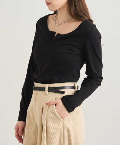 前扣長袖T恤