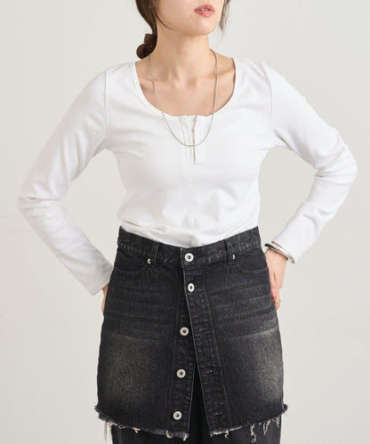 前扣長袖T恤