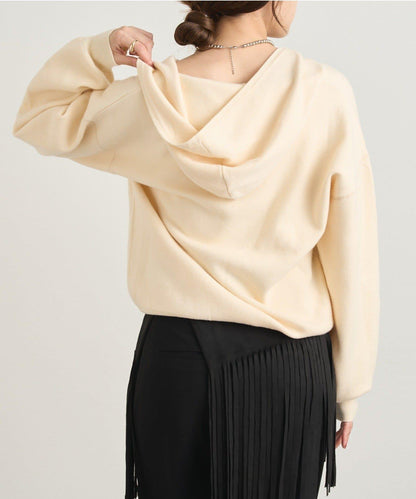 連帽拉鍊針織衫