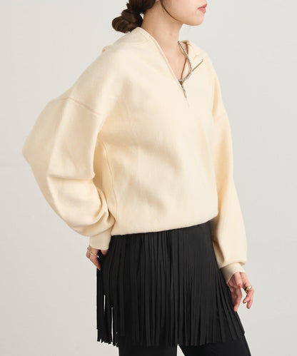 連帽拉鍊針織衫