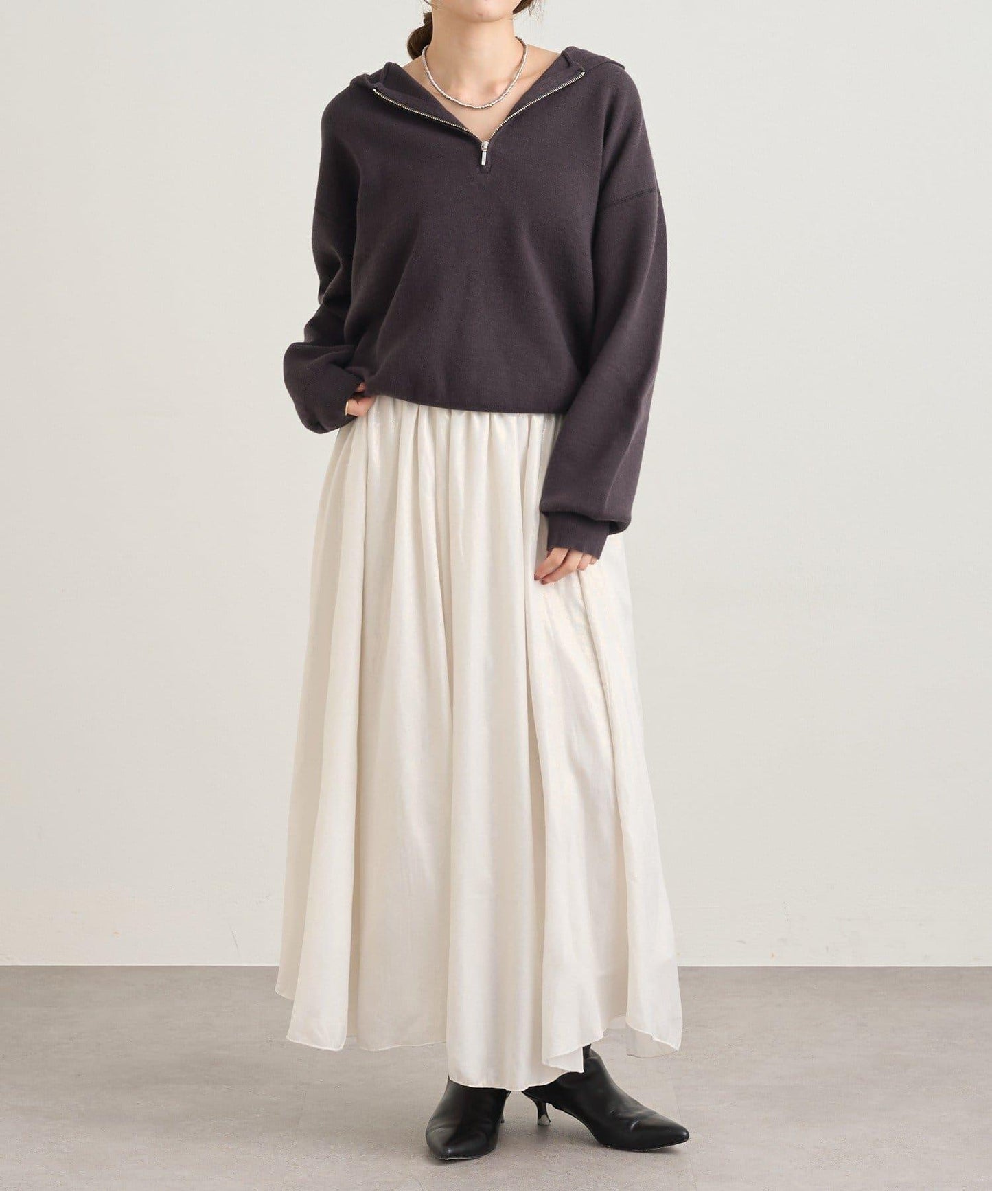 連帽拉鍊針織衫