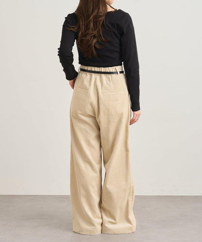 【SHENERY】燈芯絨寬腿褲