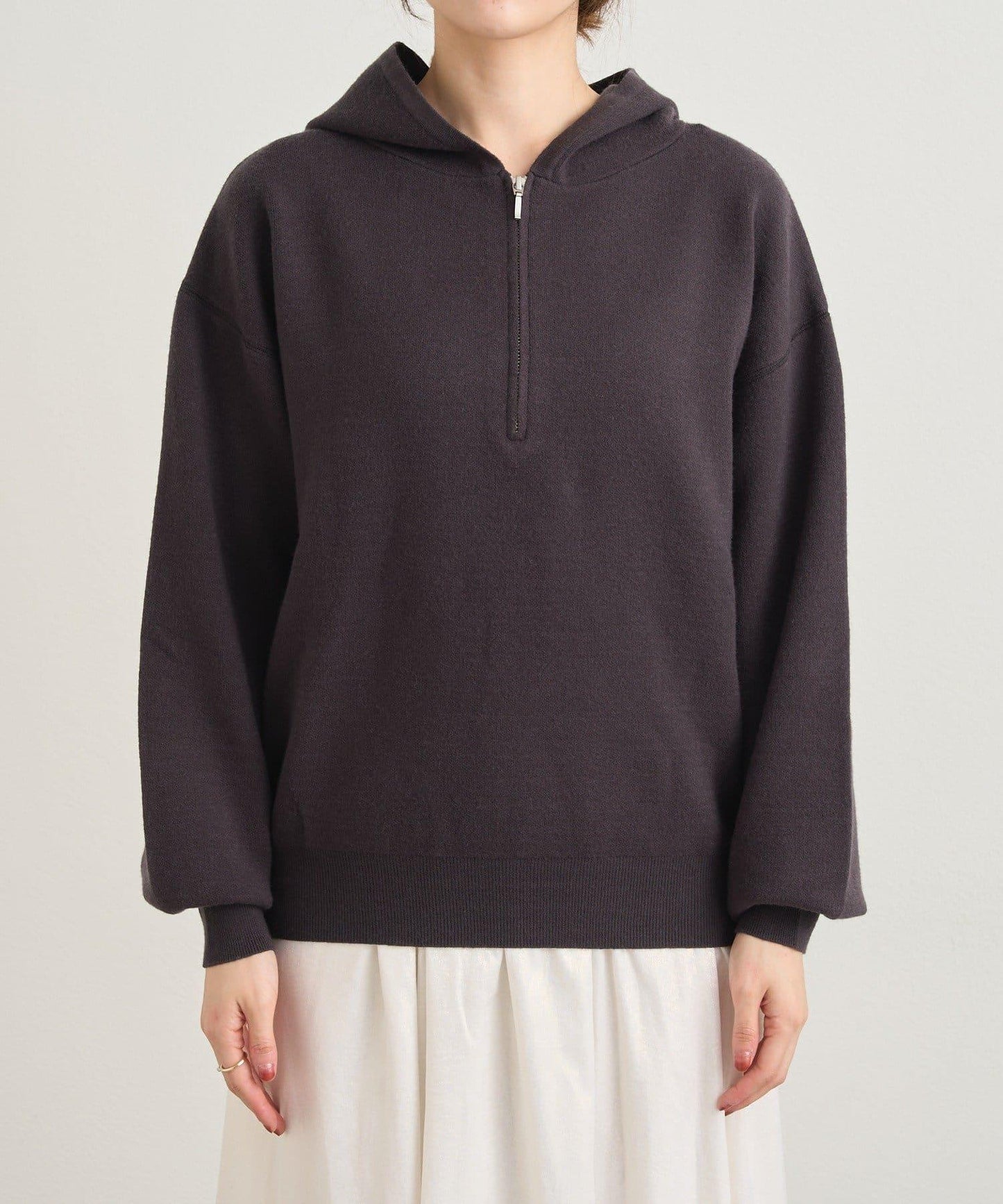 連帽拉鍊針織衫