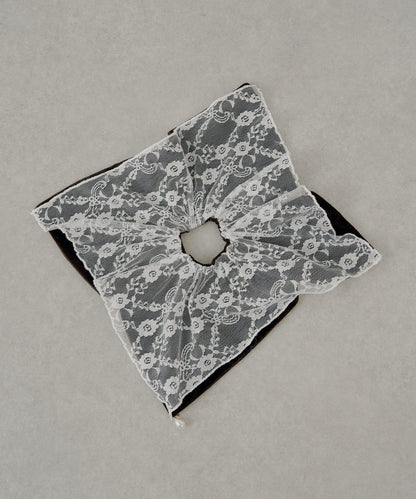 【Chico】天鵝絨大號蕾絲髮圈