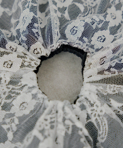 【Chico】天鵝絨大號蕾絲髮圈