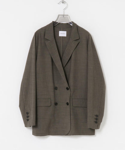 羊毛混紡雙排扣西裝外套