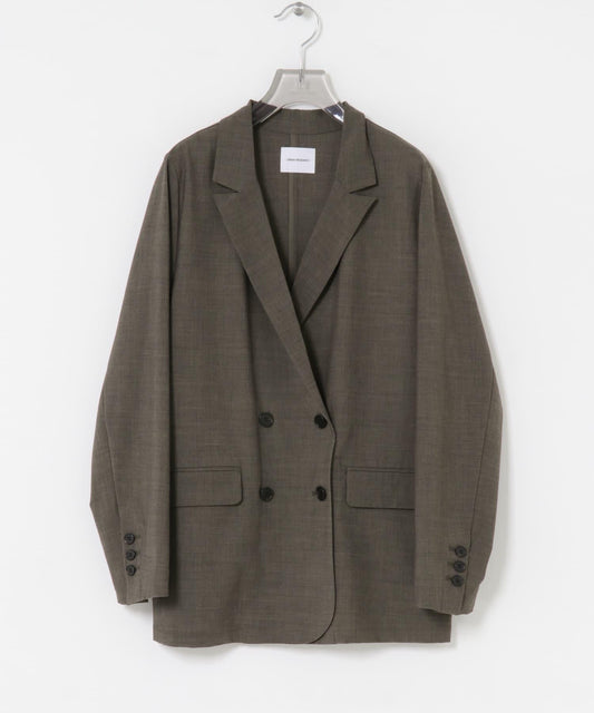 羊毛混紡雙排扣西裝外套
