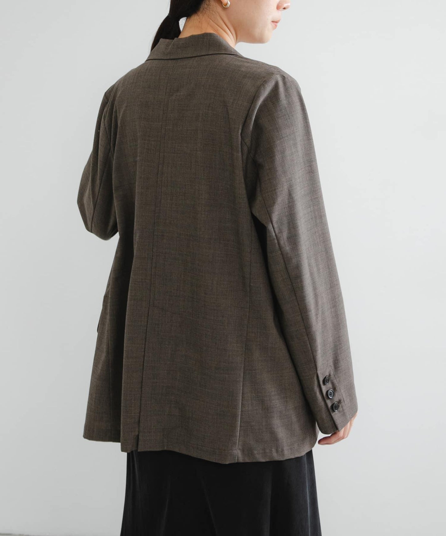 羊毛混紡雙排扣西裝外套