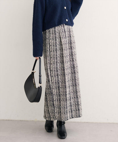 混紡高腰修身半身裙