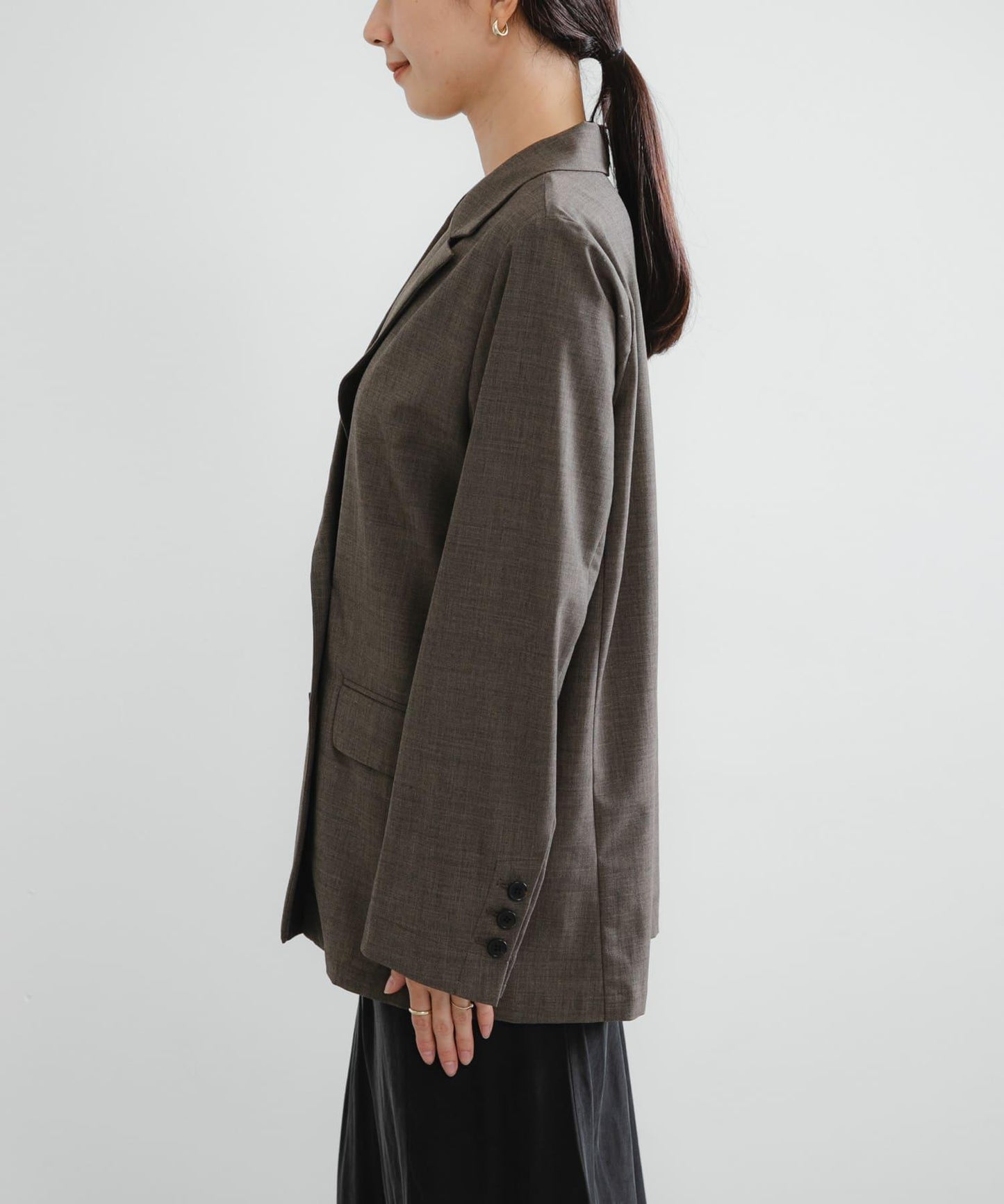 羊毛混紡雙排扣西裝外套