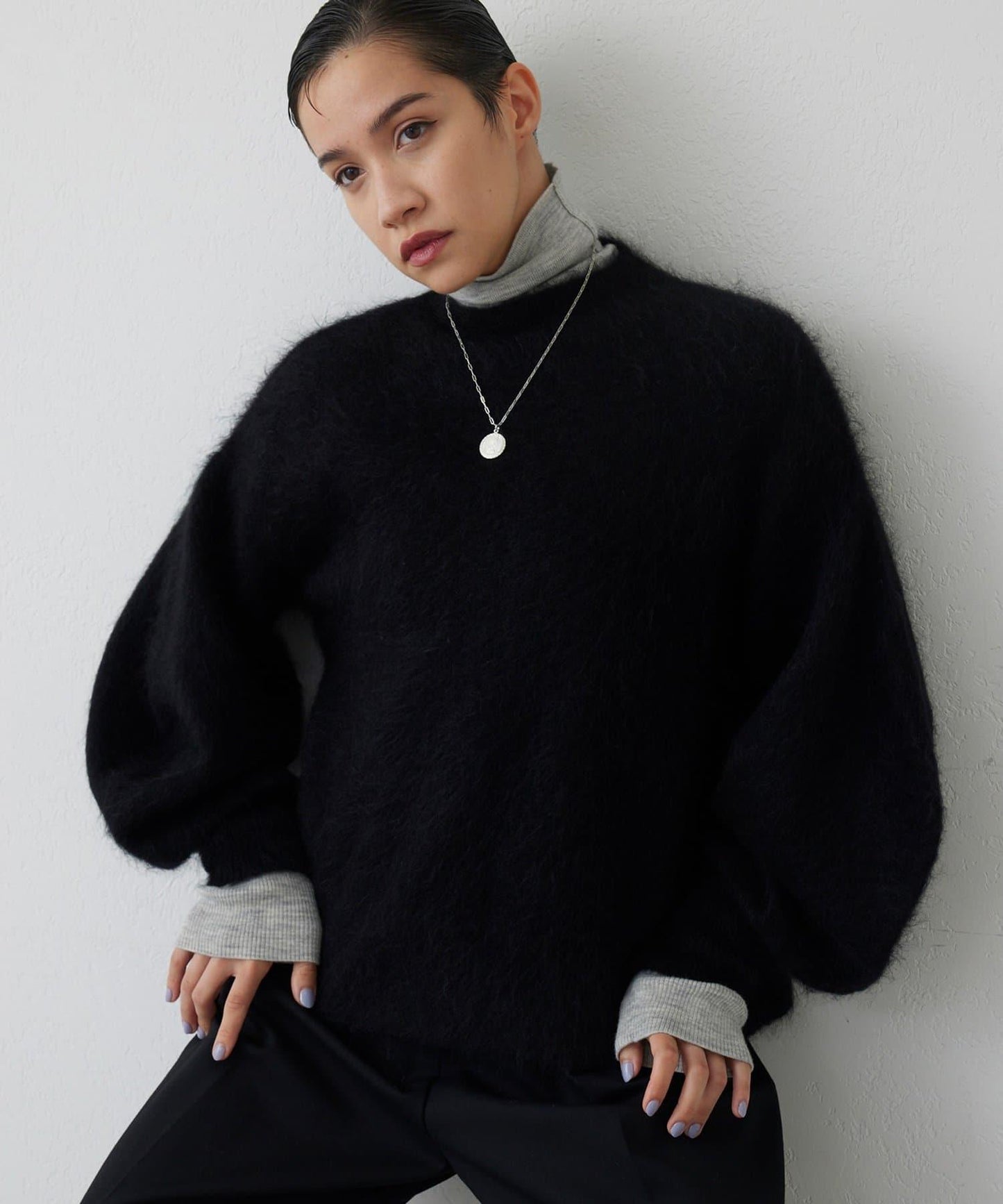 【THE PAUSE】泡泡袖針織衫