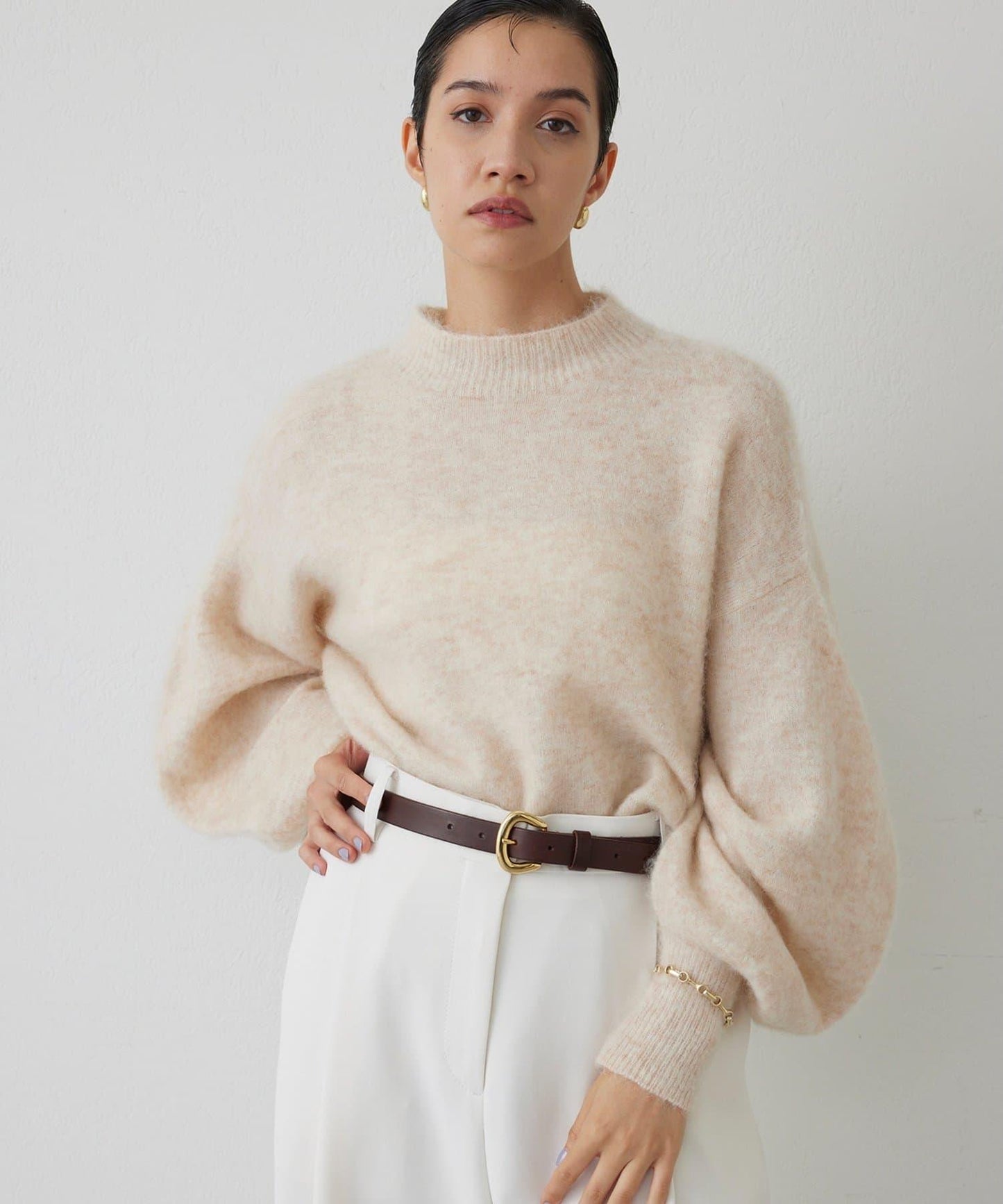 【THE PAUSE】泡泡袖針織衫