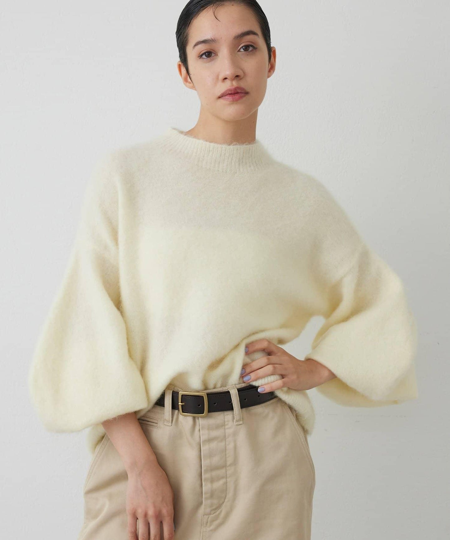 【THE PAUSE】泡泡袖針織衫