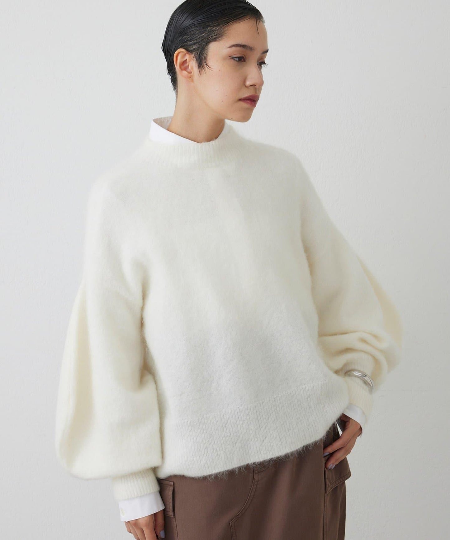 【THE PAUSE】泡泡袖針織衫