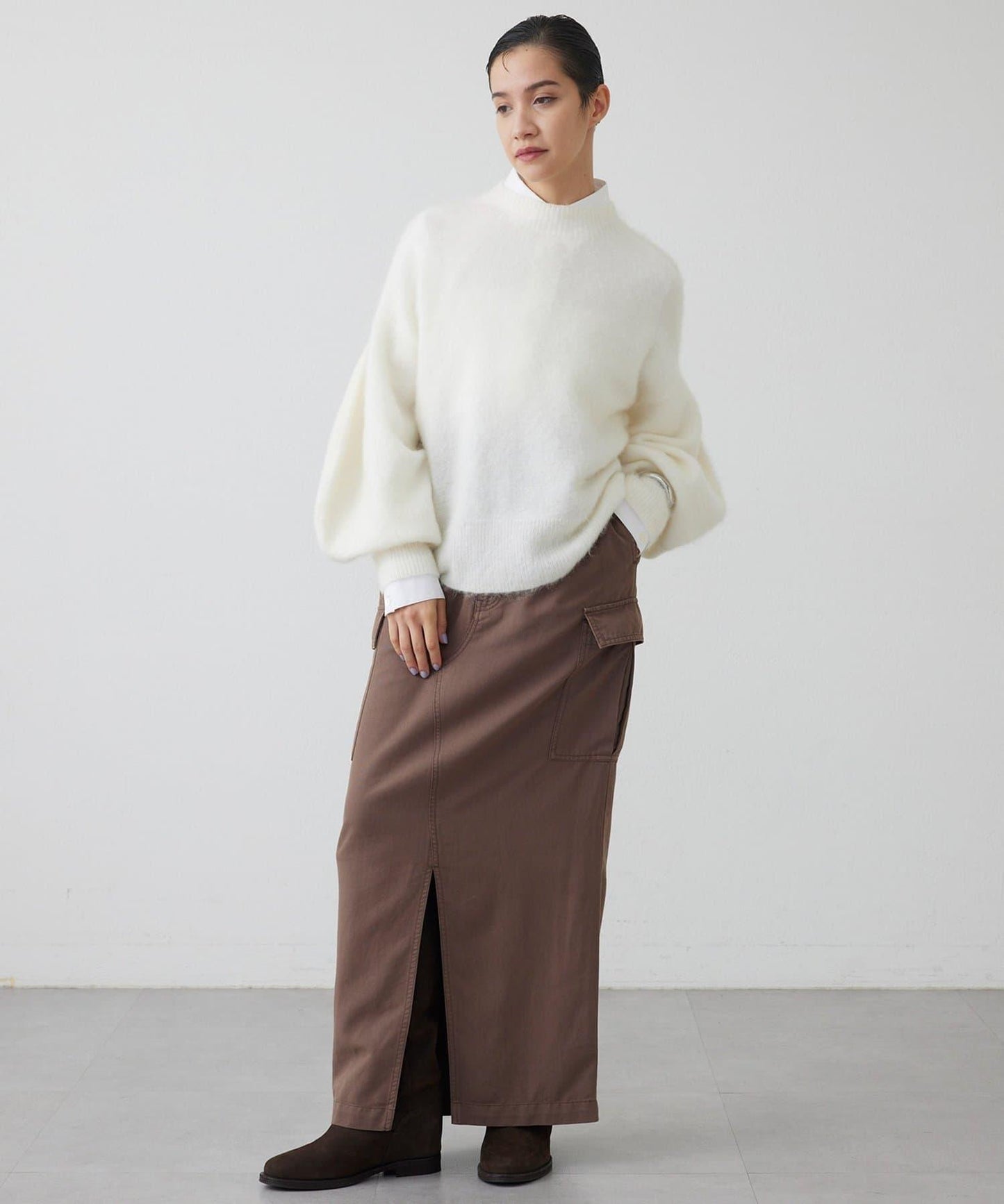 【THE PAUSE】泡泡袖針織衫