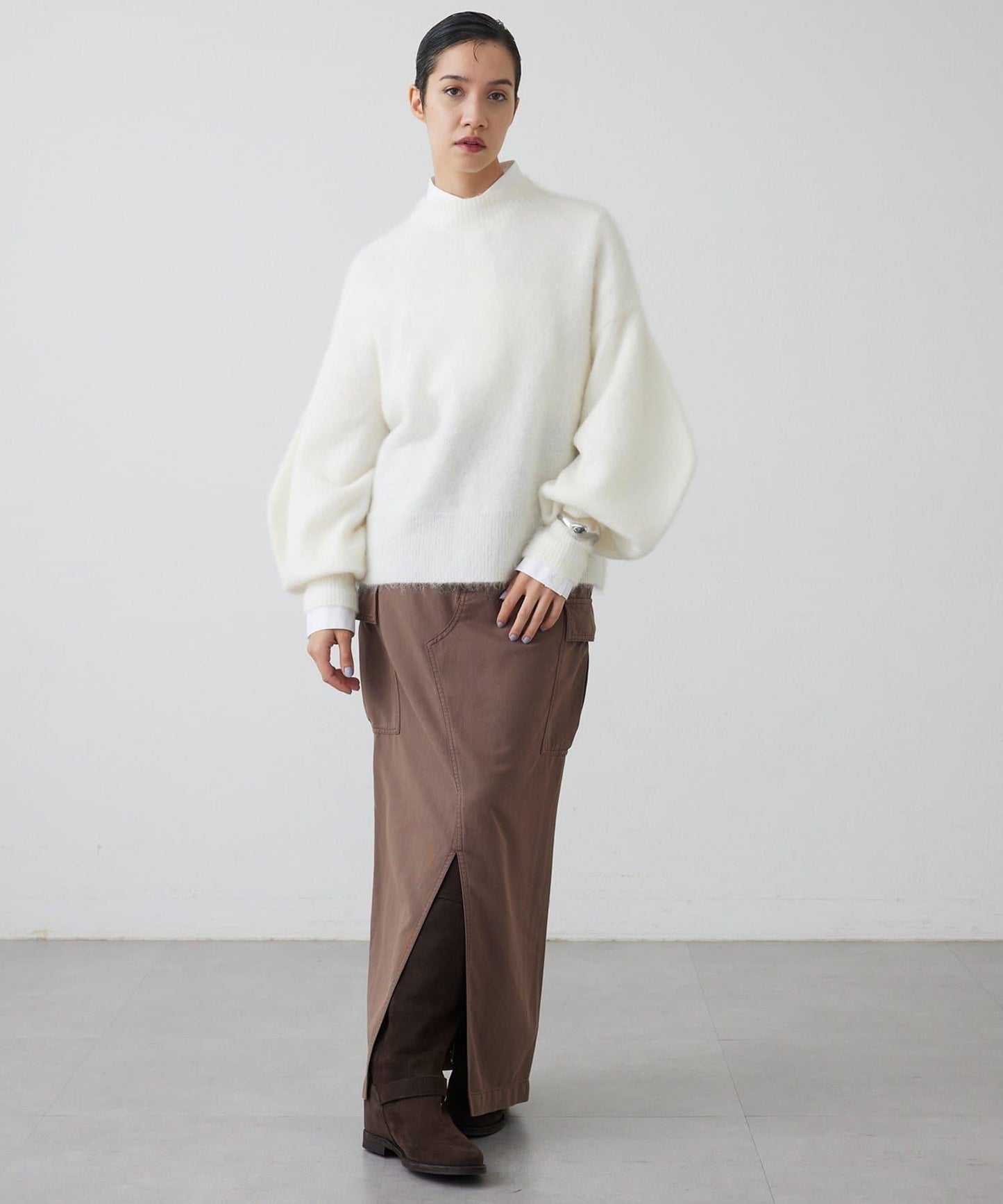 【THE PAUSE】泡泡袖針織衫