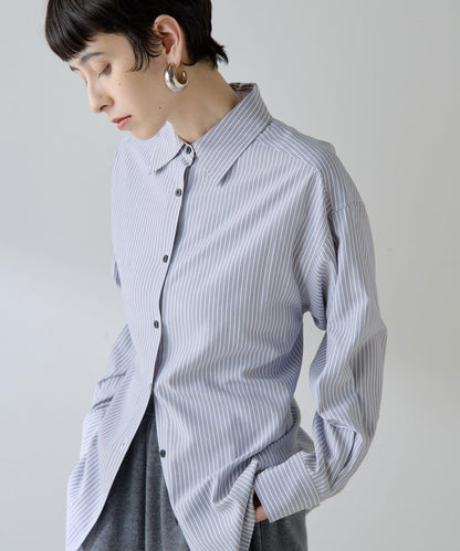 【THE PAUSE】條紋修身襯衫