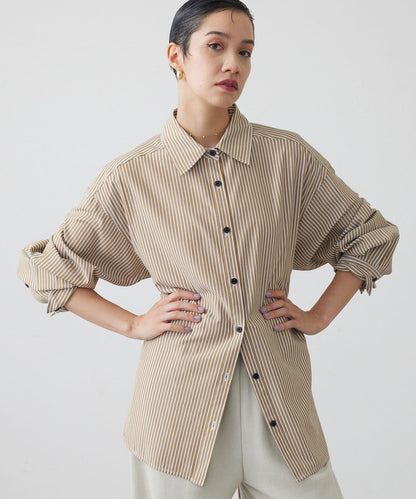 【THE PAUSE】條紋修身襯衫
