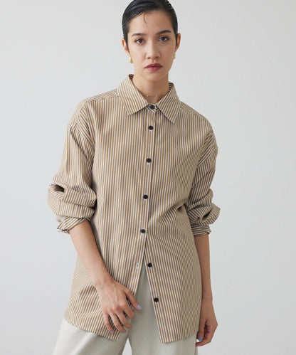 【THE PAUSE】條紋修身襯衫