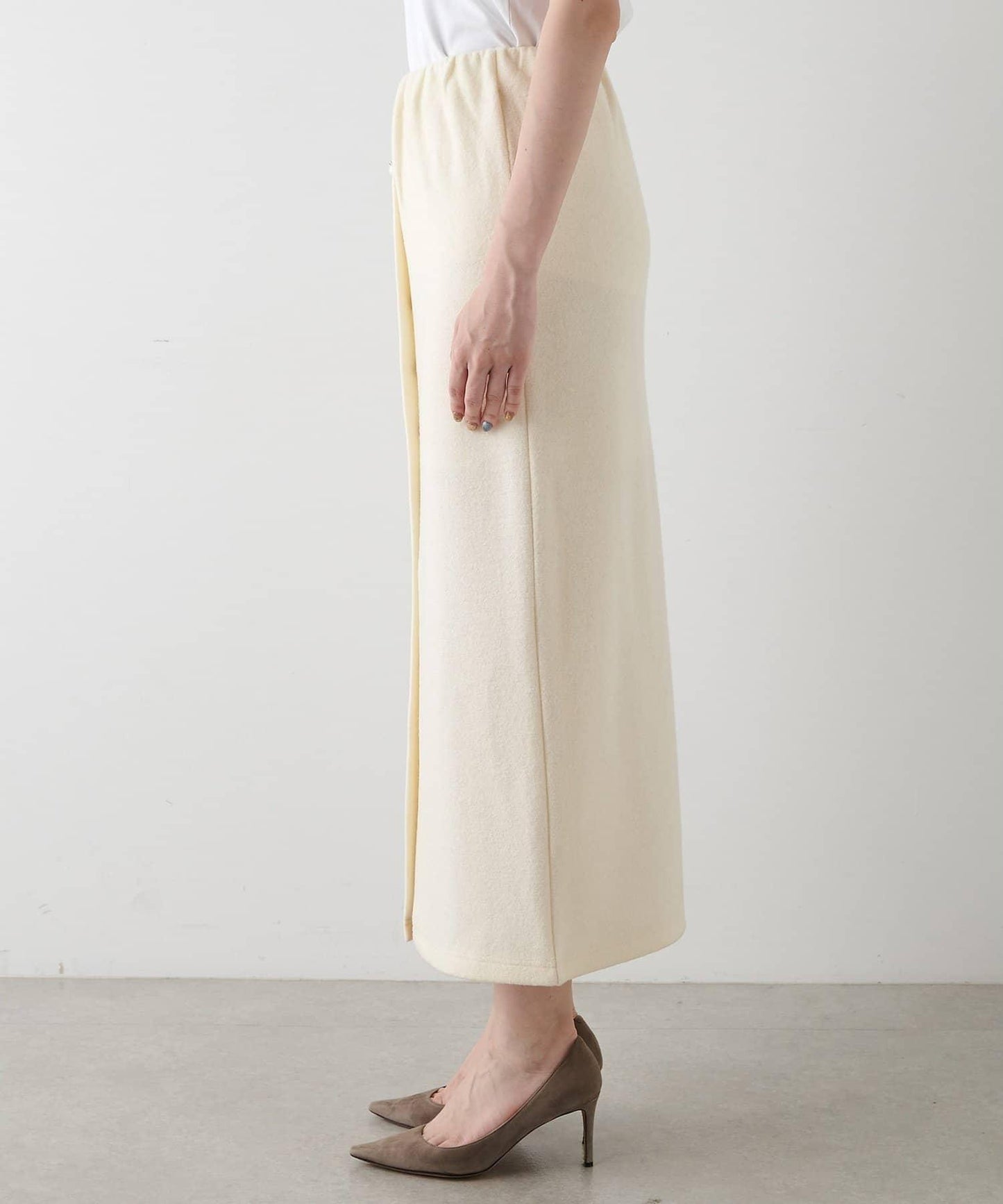 【THE PAUSE】羊毛針織紐扣半身裙