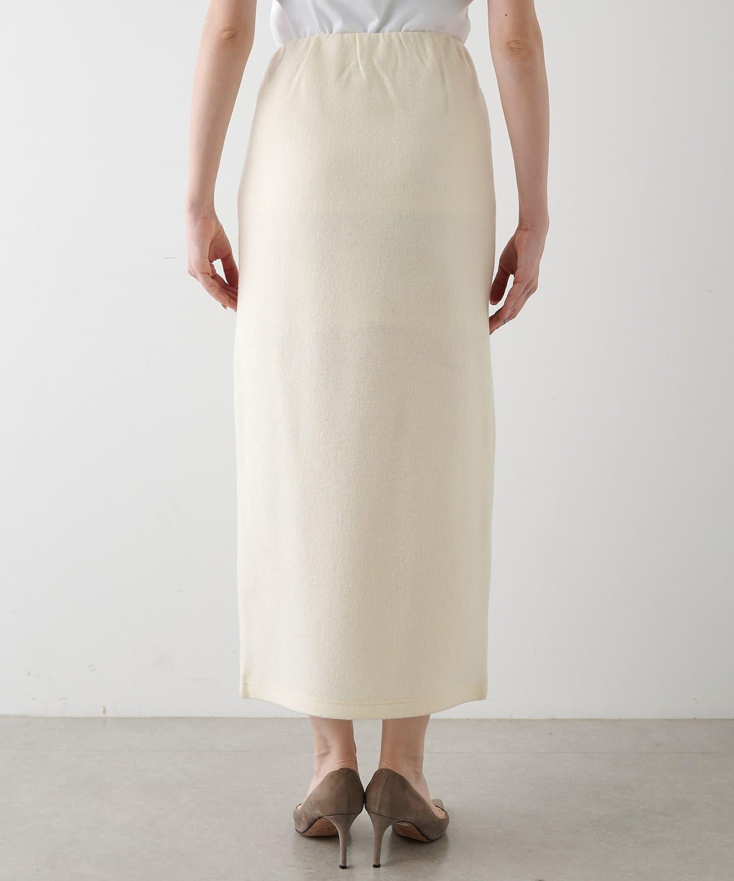 【THE PAUSE】羊毛針織紐扣半身裙