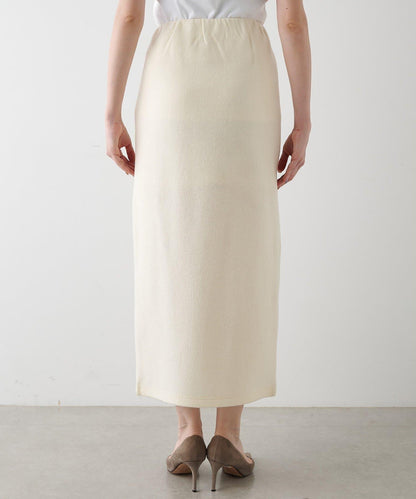 【THE PAUSE】羊毛針織紐扣半身裙