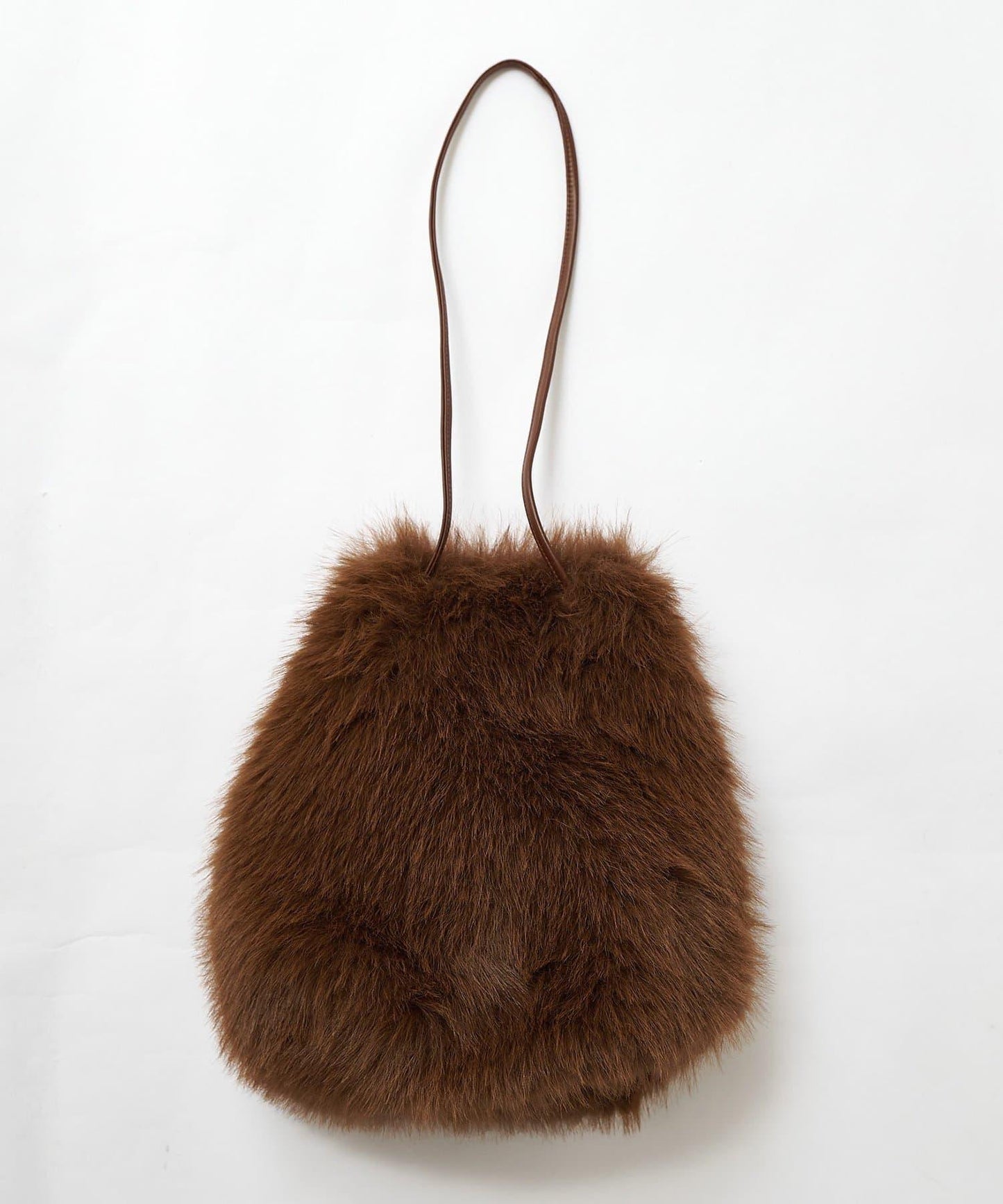 【THE PAUSE】仿皮草抽繩揹包