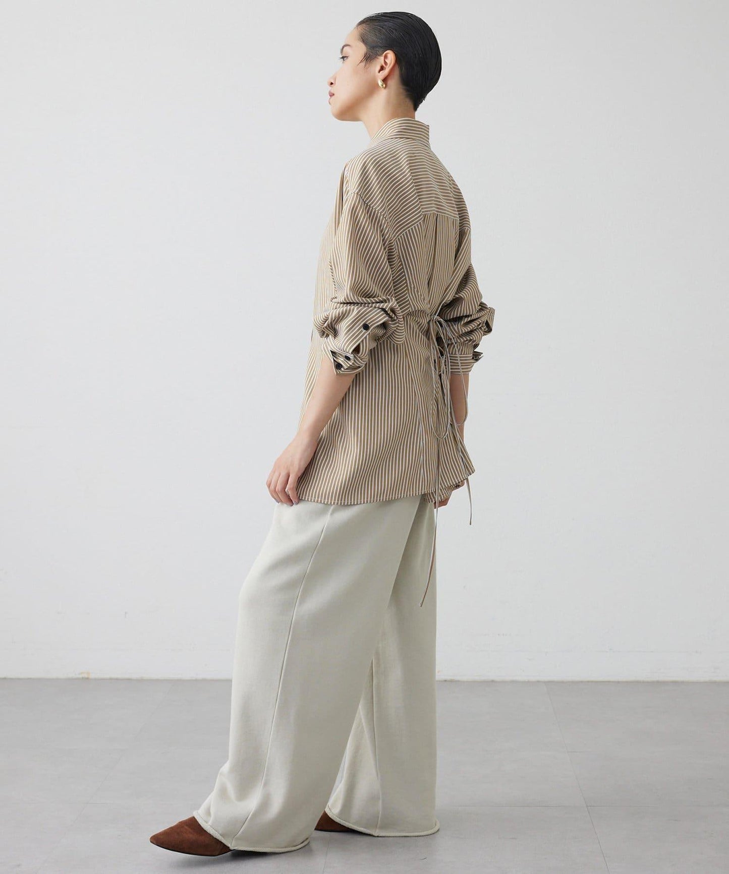 【THE PAUSE】條紋修身襯衫