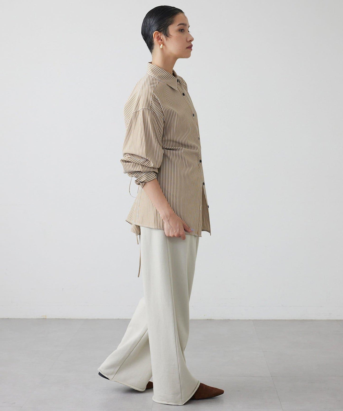 【THE PAUSE】條紋修身襯衫