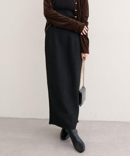 混紡高腰修身半身裙