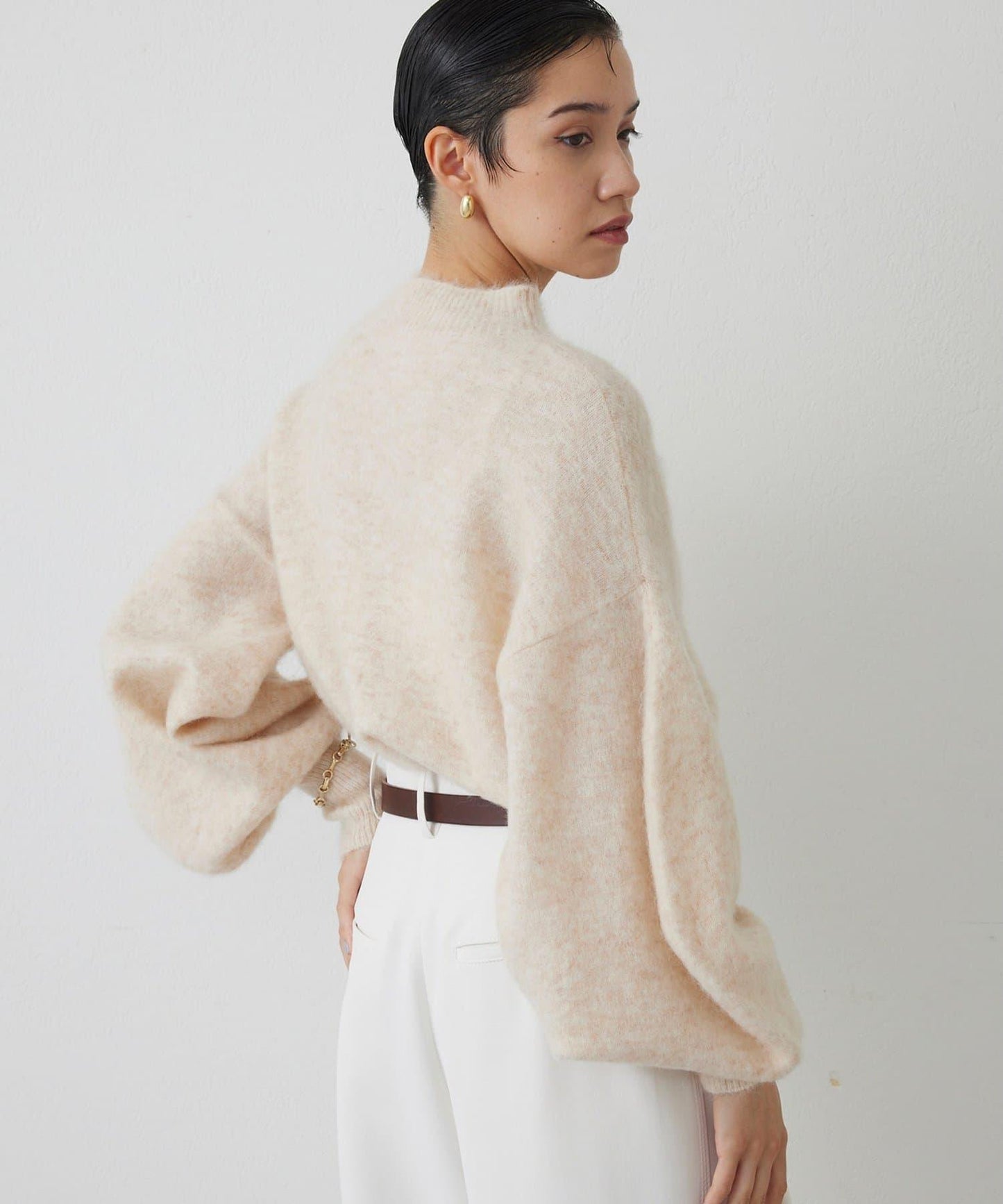 【THE PAUSE】泡泡袖針織衫