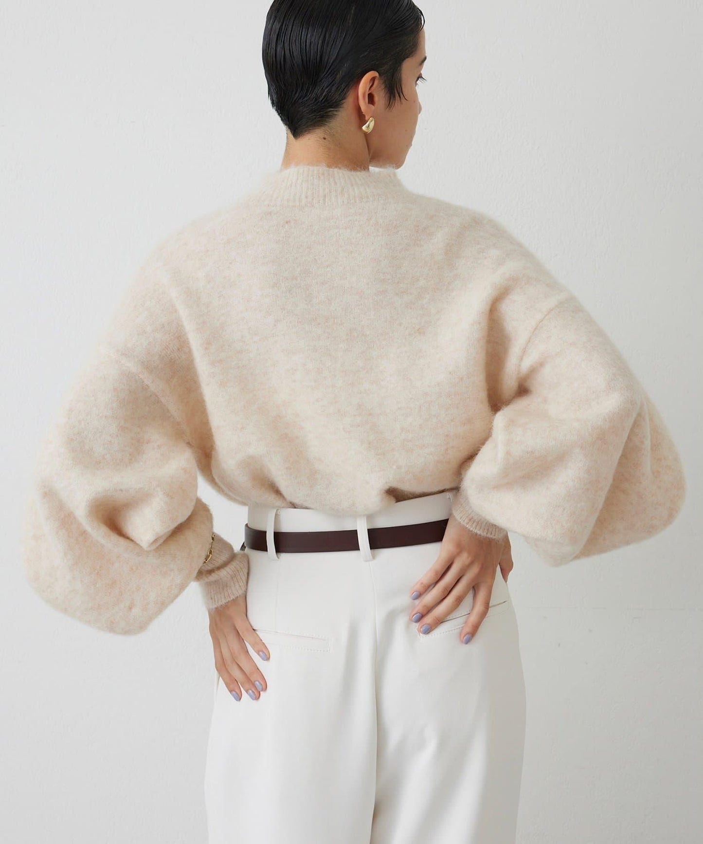 【THE PAUSE】泡泡袖針織衫